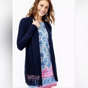 Lilly Pulitzer navy blue Tatum cardigan